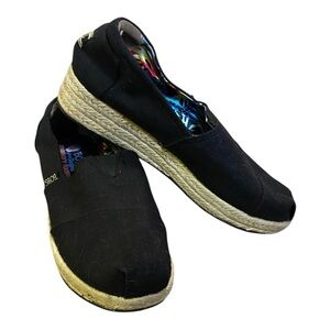 Sketchers Bobs Ladies Wedge Shoe Black ❤️ SZ 9.5